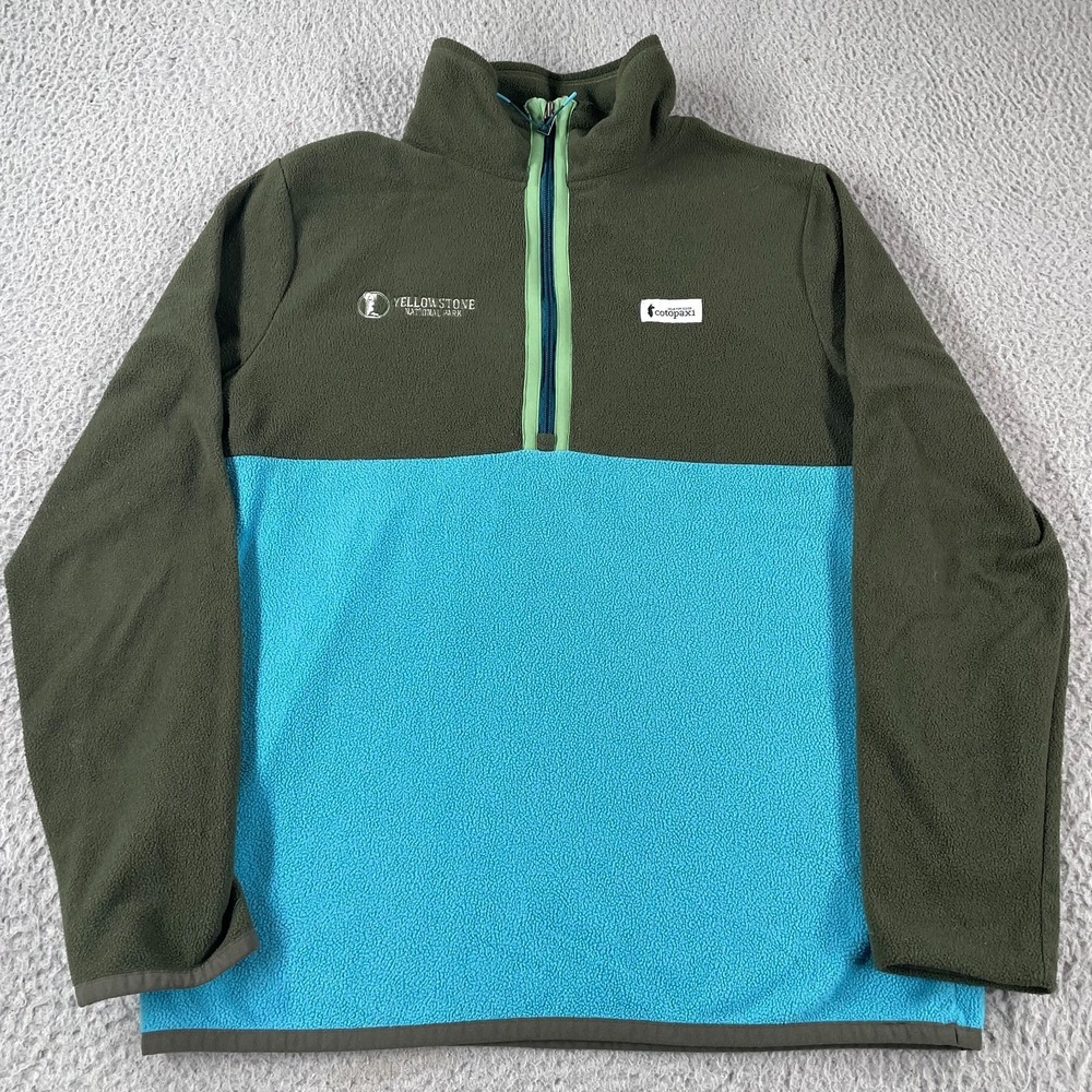Cotopaxi Amado Fleece Mens M Blue Green Pullover Half Zip‎ Lightweight Hiking
